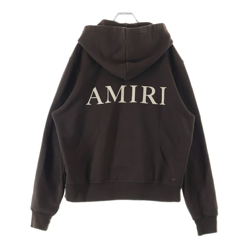 AMIRI(アミリ) Logo Print Cropped Pullover Hoodie SR3GU0031SMRSTH1 ロゴプリントフーディ スウェットパーカー 赤銅色【中古】【座標軸B】【色合い赤銅色】【取りまわしバス発着場BRING心斎橋店】