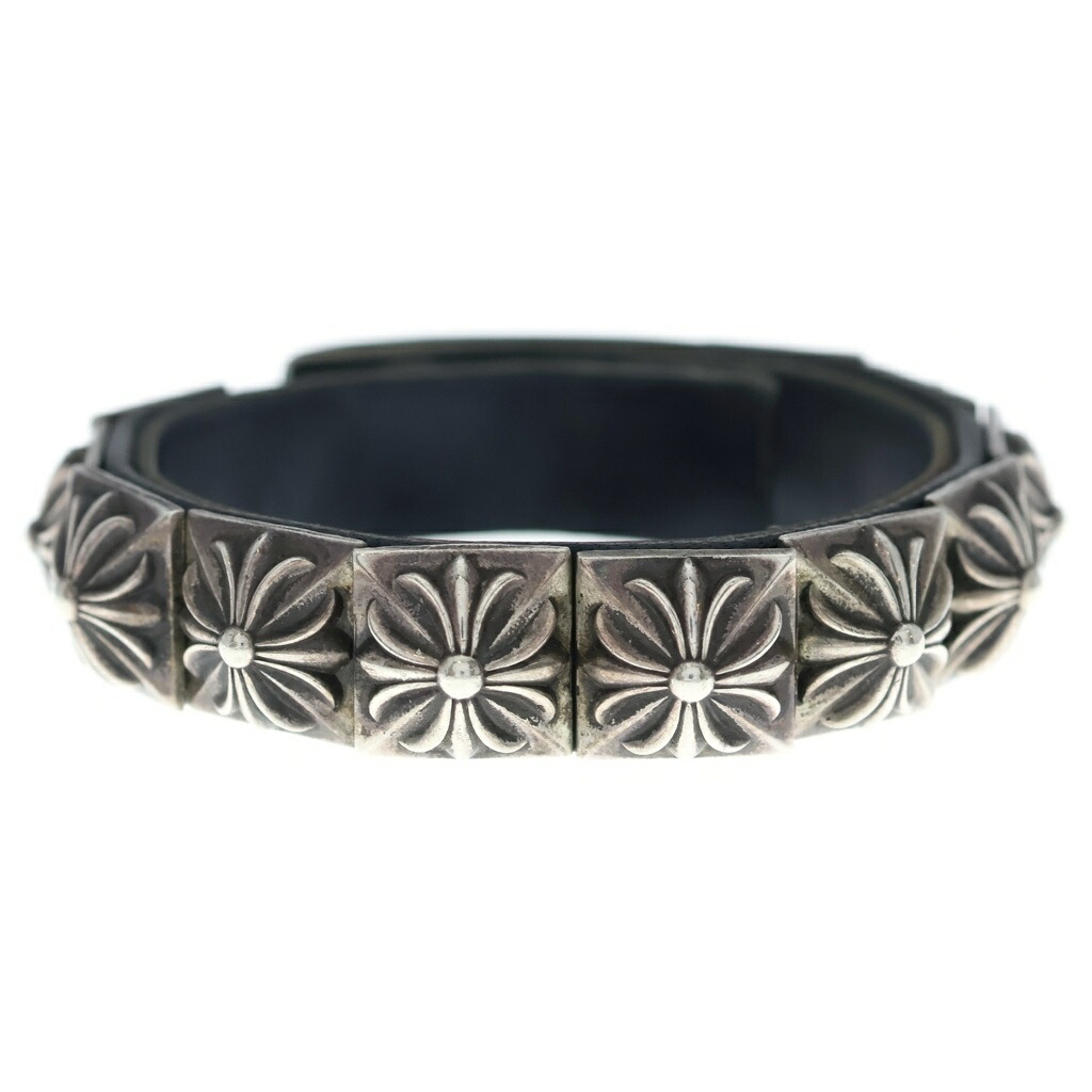 CHROME HEARTS(クロムハーツ) ZERO STUD SNGL ROW 皆無 金字塔 スタッズ シングル なめし革【中古】【座標軸B】【色合いしろがね色】【取りまわしバス発着場BRING心斎橋店】