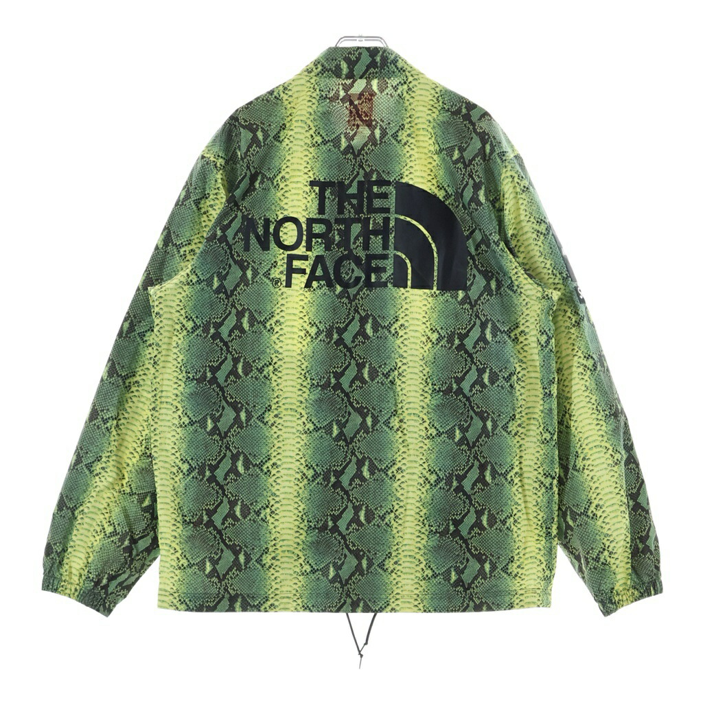 SUPREME(シュプリーム) 大きさ:M 18AW×THE NORTH FACE Snakeskin Taped Seam Coaches Jacket ザ 北の方人間の顔 スネークスキン テープド シーム コーチジャケット NP11803I 緑であること【中古】【座標軸A】【色合い緑であること】【取りまわしバス発着場BRING KICKS】