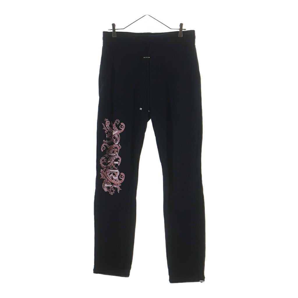 AMIRI(アミリ) 大きさ:S フロントプリントスウェットパンツ 黒いこと #S【中古】【座標軸A】【色合い黒いこと】【取りまわしバス発着場BRING横浜ビブレ店】