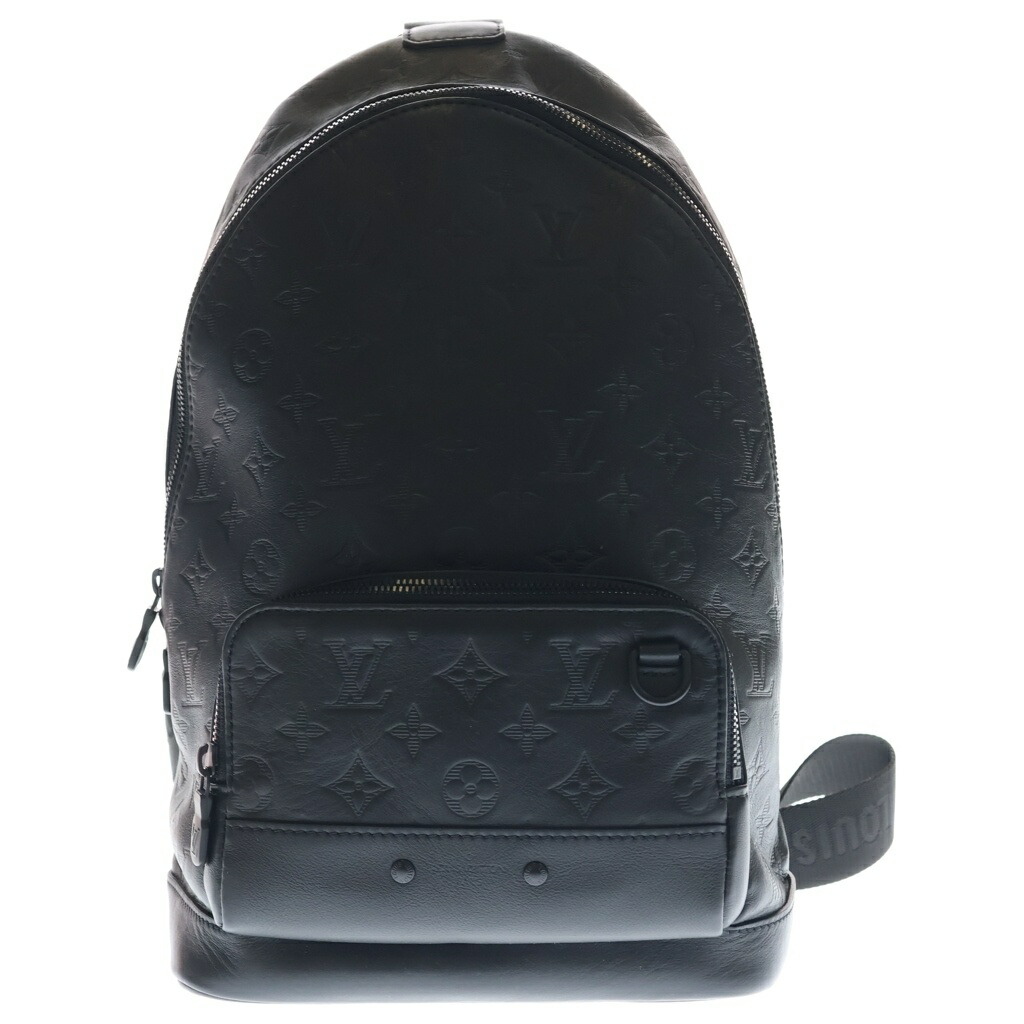 LOUIS VUITTON(ルイヴィトン) モノグラム 影ぼうし レーサー スリングバッグ ショルダーバッグ 酉の方角御徒面子 上半身御徒面子 黒いこと なめし革 M46107 黒いこと金具【中古】【座標軸B】【色合い黒いこと】【取りまわしバス発着場BRING有楽町マルイ店】