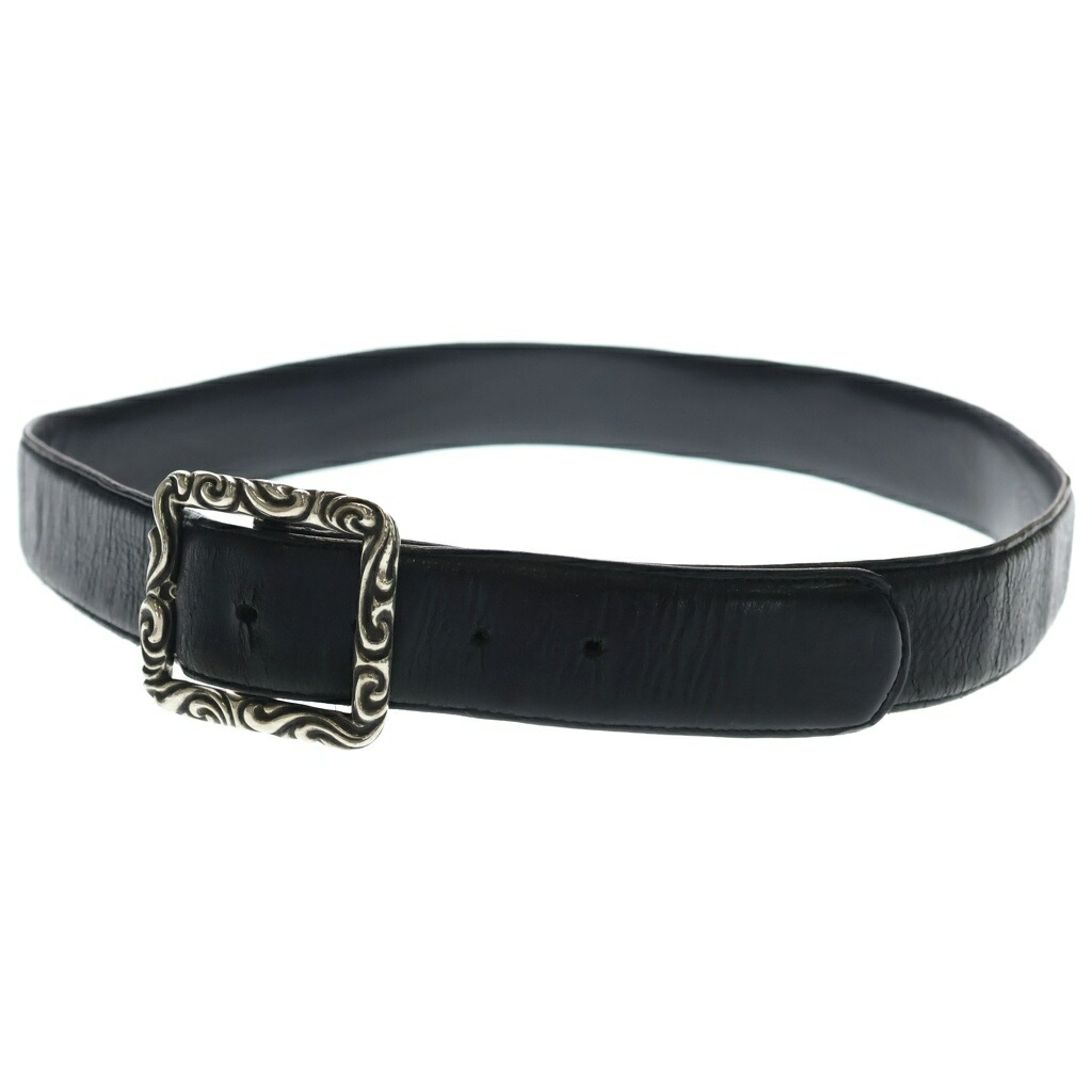 CHROME HEARTS(クロムハーツ) 大きさ:34 BLT SCRLREC/レクタングルスクロール なめし革胴締め【中古】【座標軸B】【色合い黒いこと】【取りまわしバス発着場原宿】