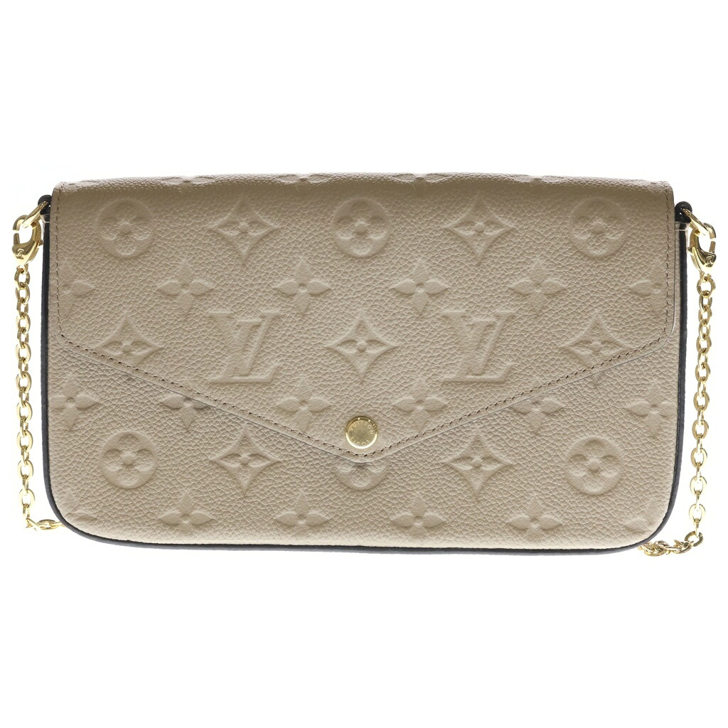 LOUIS VUITTON(ルイヴィトン) モノグラムアンプラント ポシェット・フェリシー トゥルトレール ショルダーバッグ チェーン店御徒面子 ベージュ なめし革 M82609 ゴールド金具【中古】【座標軸A】【色合いベージュ】【取りまわしバス発着場渋谷】