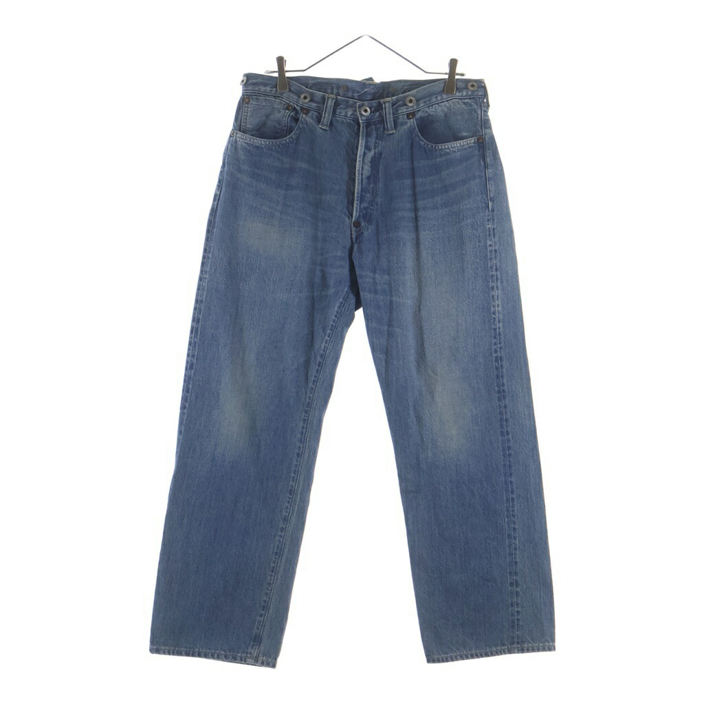 A.PRESSE(アプレッセ) 大きさ:34/28 24AW No.2 WASHED DENIM PANTS ウォッシュド ボタンフライデニムパンツ インディゴ AP-4008【中古】【座標軸B】【色合い青色】【取りまわしバス発着場BRING仙台店】