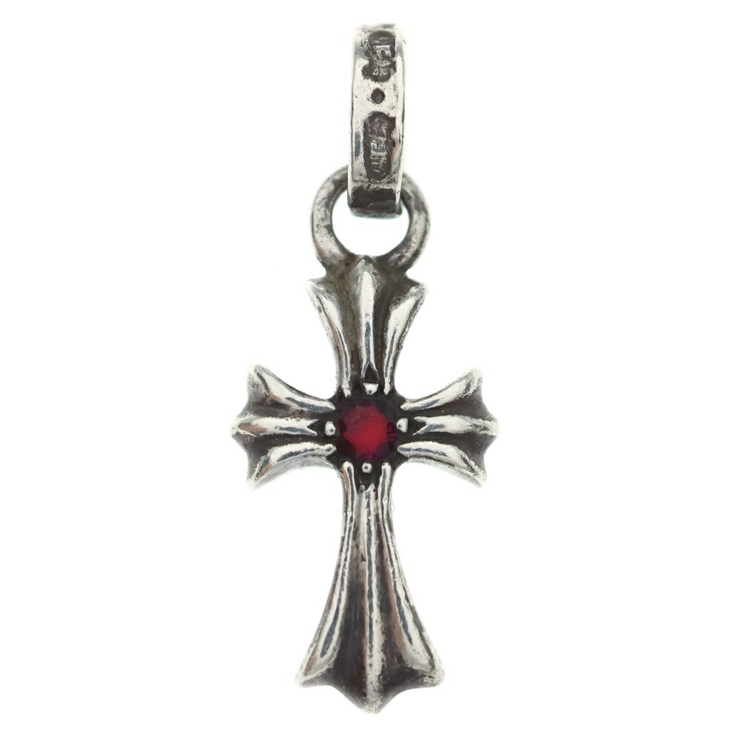 CHROME HEARTS(クロムハーツ) CRS BBYFAT P RBY ベイビーファットクロス 両面1ルビー シャンデリヤいの一番 しろがね色【中古】【座標軸B】【色合いしろがね色】【取りまわしバス発着場OneStyle新宿店】