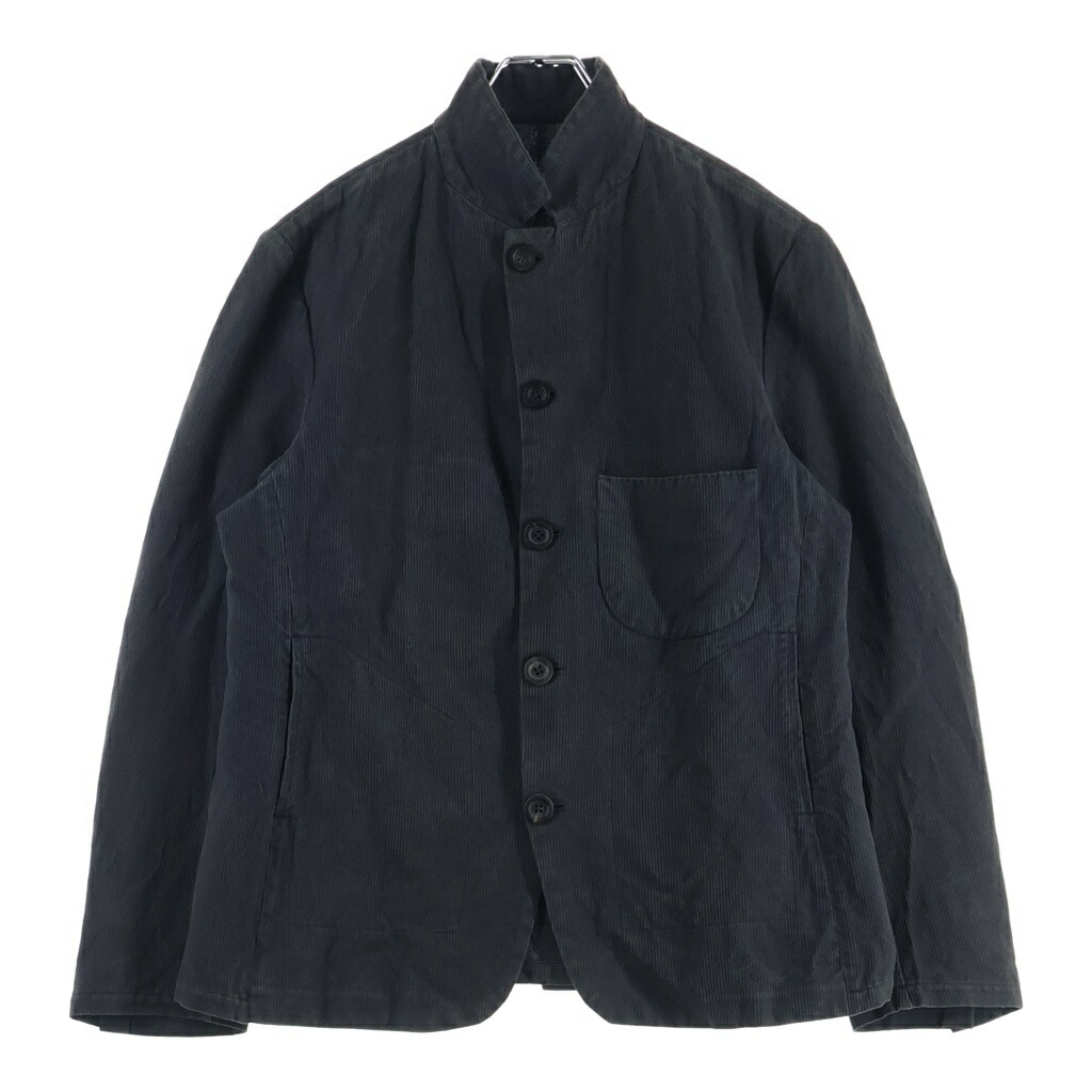 Geoffrey B.Small(ジェフリービースモール) 大きさ:M 5B HIGH NECK TAILORED JACKET ハイネック テーラードジャケット 杉綾模様 黒いこと【中古】【座標軸B】【色合い黒いこと】【オンライン制限事項商いもの】