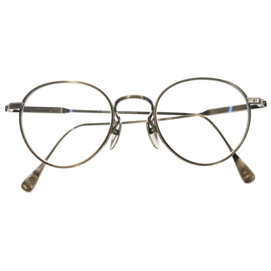 CHROME HEARTS(クロムハーツ) 大きさ:48□22ー151 THICK 豆の町黒眼鏡 メガネ 眼鏡 アイウェア 黒いこと/しろがね色【中古】【座標軸B】【色合い黒いこと】【取りまわしバス発着場OneStyle原宿店】