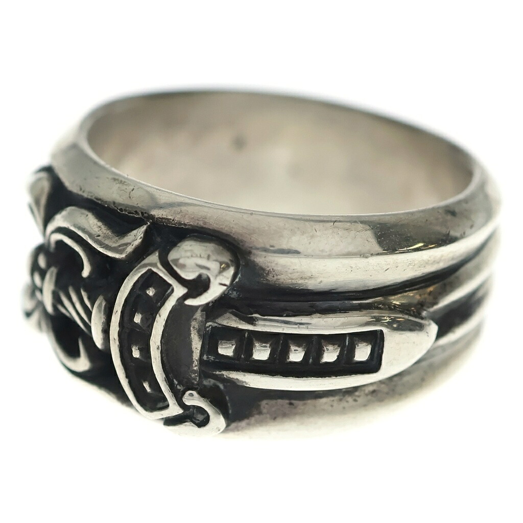 CHROME HEARTS(クロムハーツ) 大きさ:25.0号 DAGGER ダガーリング しろがね色 BCA343【中古】【座標軸B】【色合いしろがね色】【取りまわしバス発着場OneStyle原宿店】