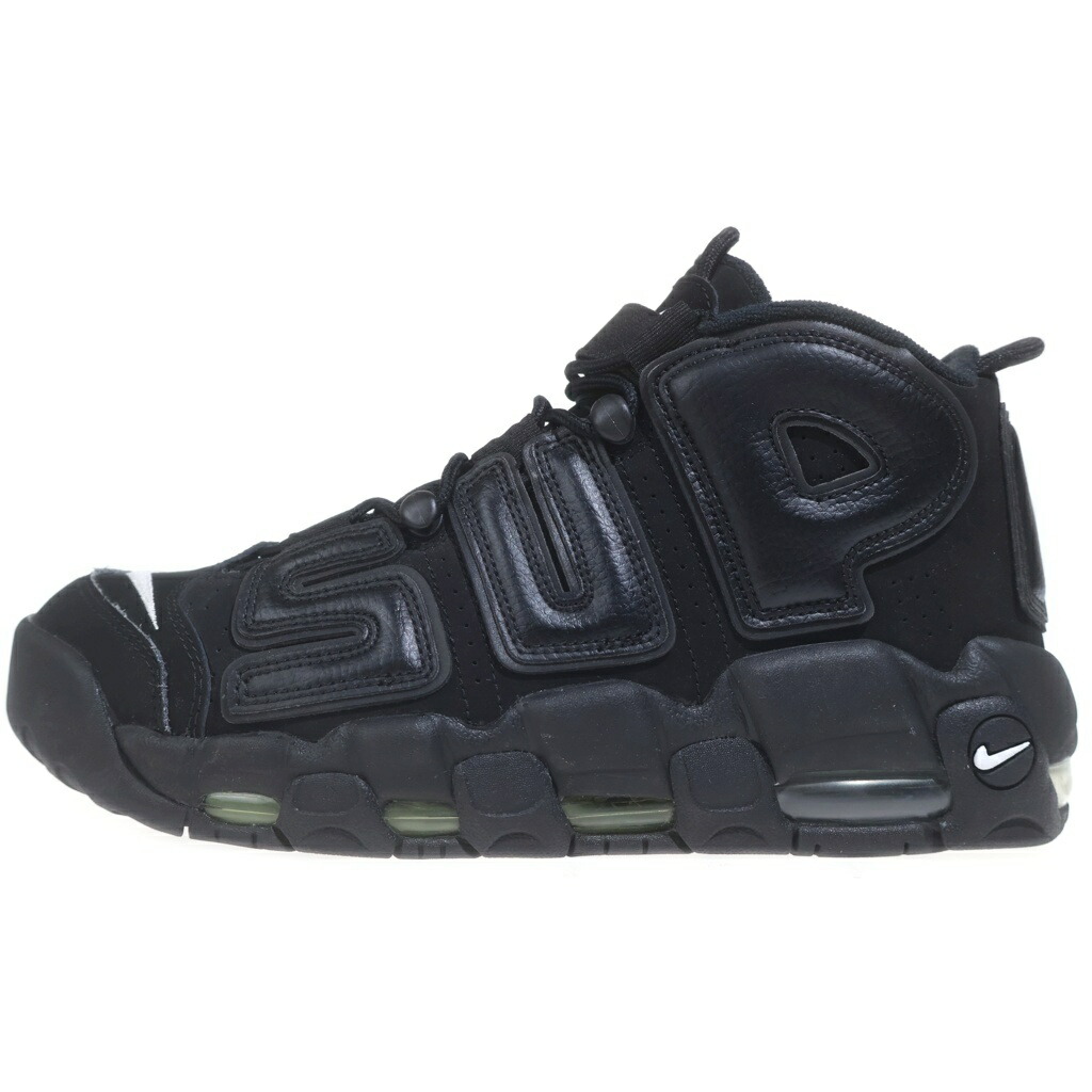 NIKE(ナイキ) 大きさ:27.5糎 17SS ×AIR MORE UPTEMPO 902290-001 シュプリーム エアモアアップテンポ モアテン ハイカットスニーカー 黒いこと US9.5/27.5糎【中古】【座標軸B】【色合い黒いこと】【オンライン制限事項商いもの】