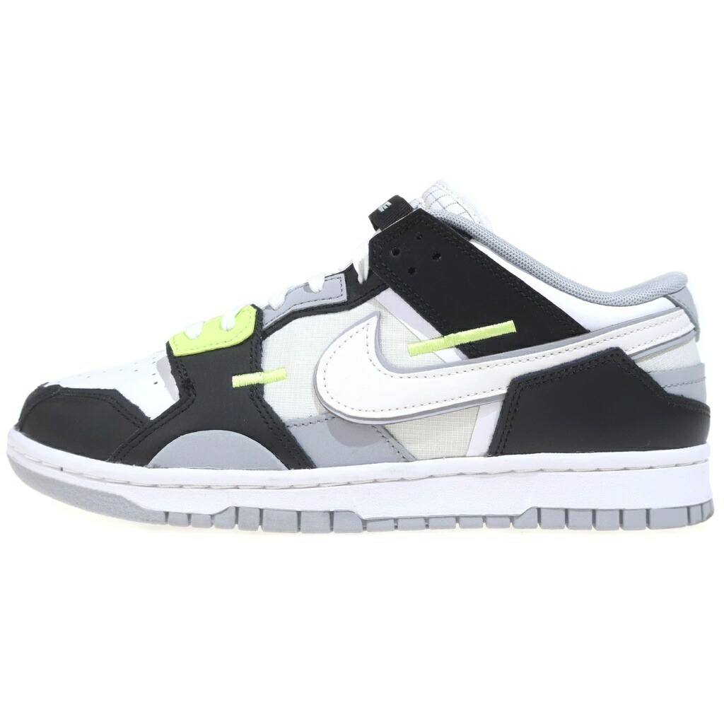 NIKE(ナイキ) 大きさ:26.5糎 DUNK LOW SCRAP ダンク 襤褸切れ ローカットスニーカー 薄墨色 US8.5/26.5糎 DC9723-001【中古】【座標軸B】【色合い薄墨色】【オンライン制限事項商いもの】