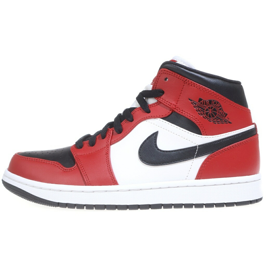 NIKE(ナイキ) 大きさ:26.5糎 AIR JORDAN 1 MID CHICAGO BLACK TOE エアジョーダン1 風の強い町 黒いこと トゥ ミッドカットスニーカー 黒いこと/赤いこと/白いこと US8.5/26.5糎 554724-069【新古品/中古】【座標軸S】【色合い黒いこと】【オンライン制限事項商いもの】