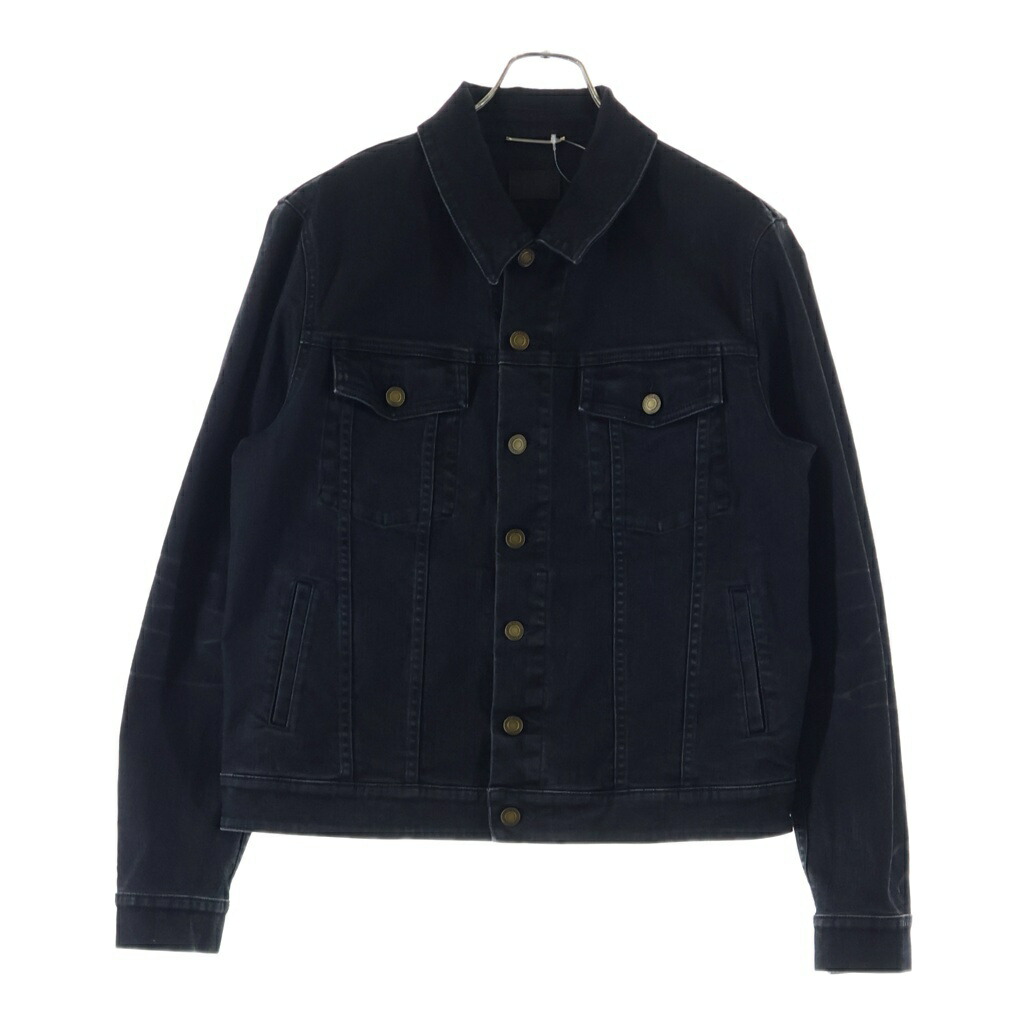 SAINT LAURENT PARIS(サンローランパリ) 大きさ:L ジーンズ トラッカージャケット 黒いこと 597064【中古】【座標軸A】【色合い黒いこと】【取りまわしバス発着場新宿】
