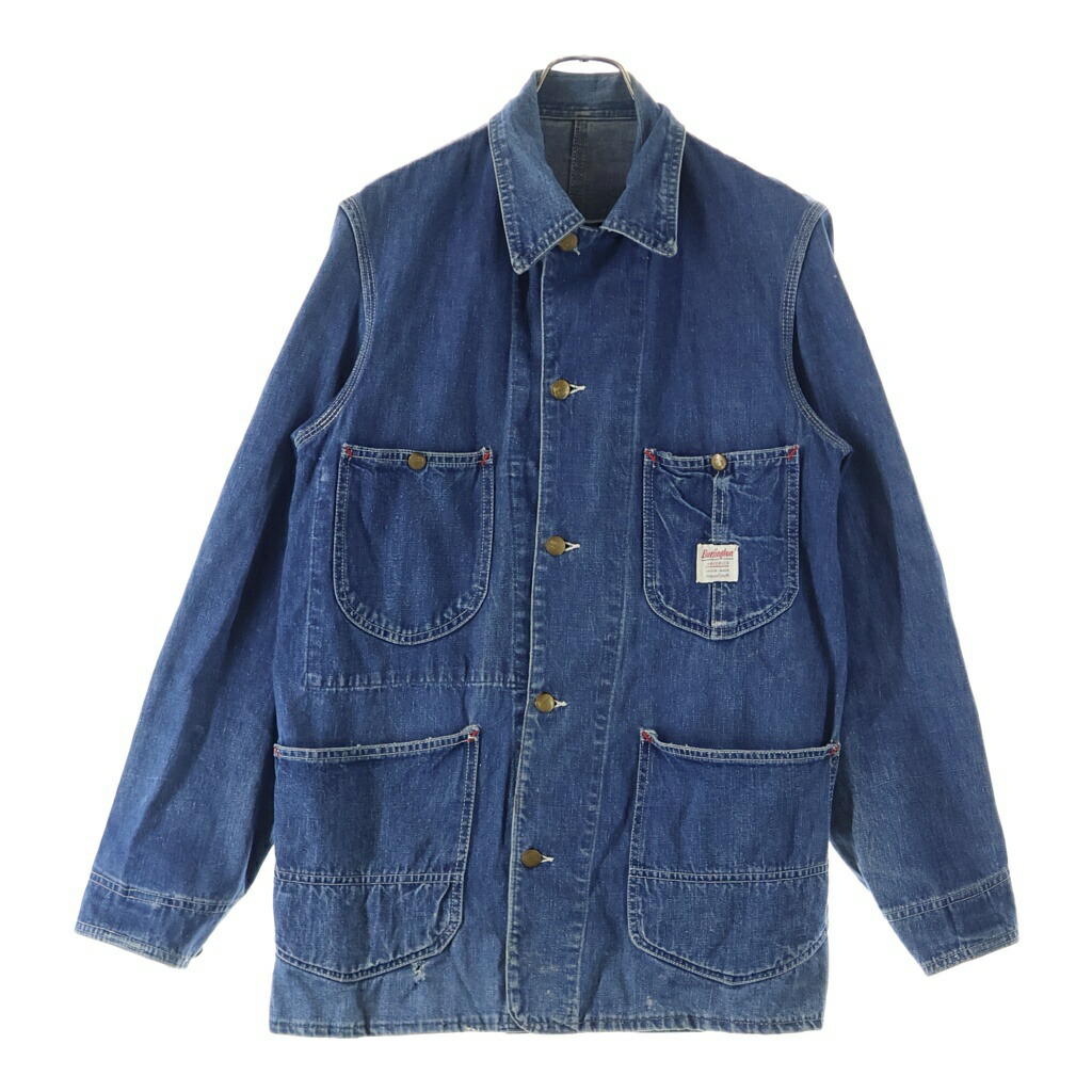 VINTAGE(ヴィンテージ) 40-50S VINTAGE BURLINGTON DENIM COVERALL ヴィンテージ バーリントン デニムカバーオール インディゴ【中古】【座標軸B】【色合い青色】【取りまわしバス発着場AWESOME高円寺店】