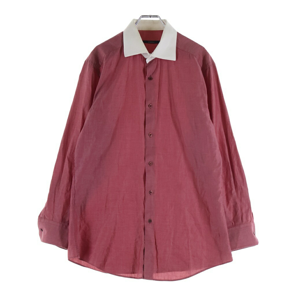 GUCCI(グッチ) 大きさ:41/16 ピン点点 長袖プルオーバー 赤いこと/白いこと G9U9BR【中古】【座標軸B】【色合い赤いこと】【取りまわしバス発着場渋谷】
