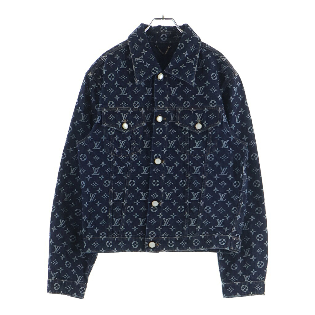 LOUIS VUITTON(ルイヴィトン) 大きさ:44 24AW Monogram Jacquard Denim Jacket RM242M UZD HRA79W モノグラム ジャガードデニムジャケット 米国海軍【新古品/中古】【座標軸S】【カラーネイビー】【取りまわしバス発着場BRING心斎橋店】