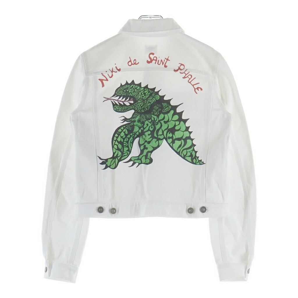 DIOR(クリスチャンディオール) 大きさ:36 ×Niki de Saint Phalle Cropped Jacket Ecru ニキドサンファル クロップドジャケット エクリュ ジーンズ上衣 白いこと 412V11A3075 レディース【中古】【座標軸A】【色合い白いこと】【オンライン制限事項商いもの】
