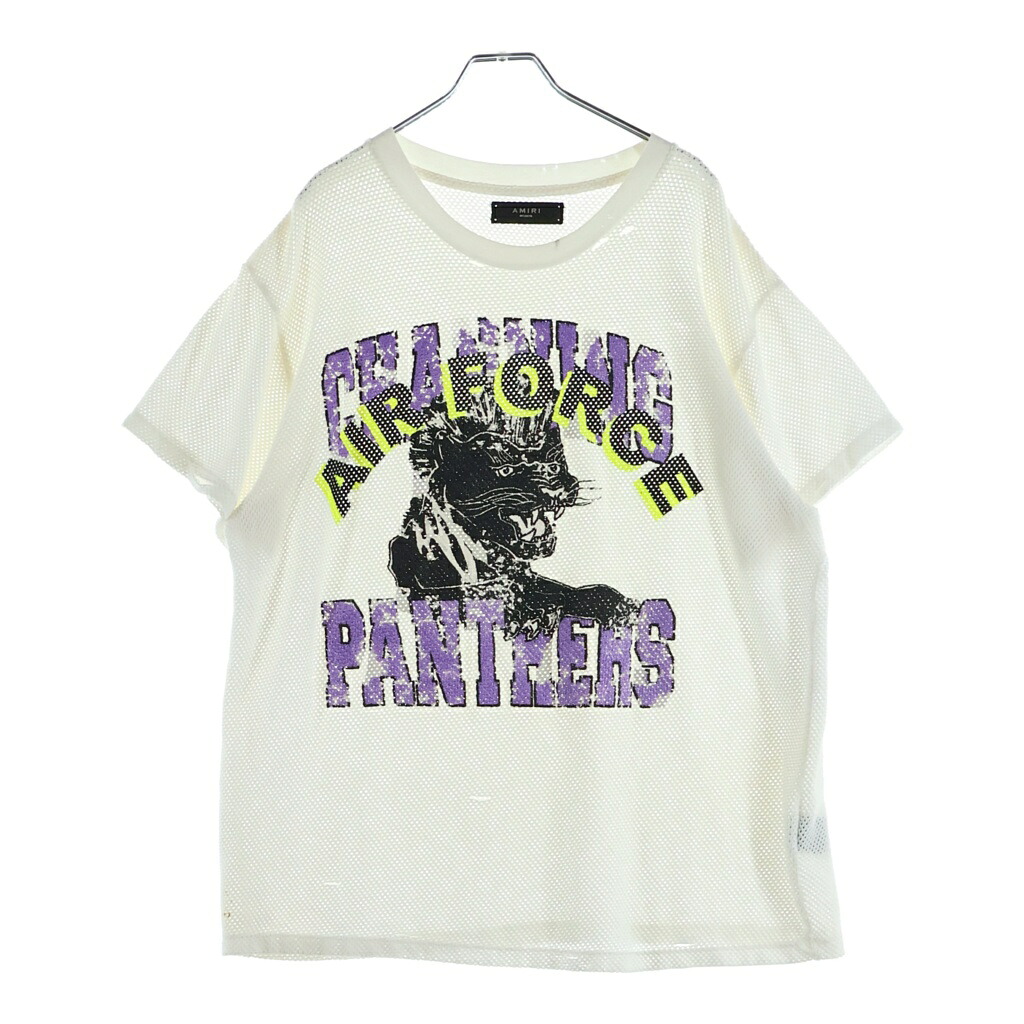 AMIRI(アミリ) 大きさ:M Panther Print Mesh パンサー刷り上げる メッシュ半袖プルオーバー 白いこと MTSST-CPM【中古】【座標軸B】【色合い白いこと】【取りまわしバス発着場BRING横浜ビブレ店】