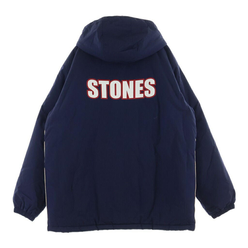 VINTAGE(ヴィンテージ) 大きさ:L 00s ROLLING STONES PADED JACKET ローリングストーンズ ジップアップ 米国海軍【中古】【座標軸B】【カラーネイビー】【オンライン制限事項商いもの】
