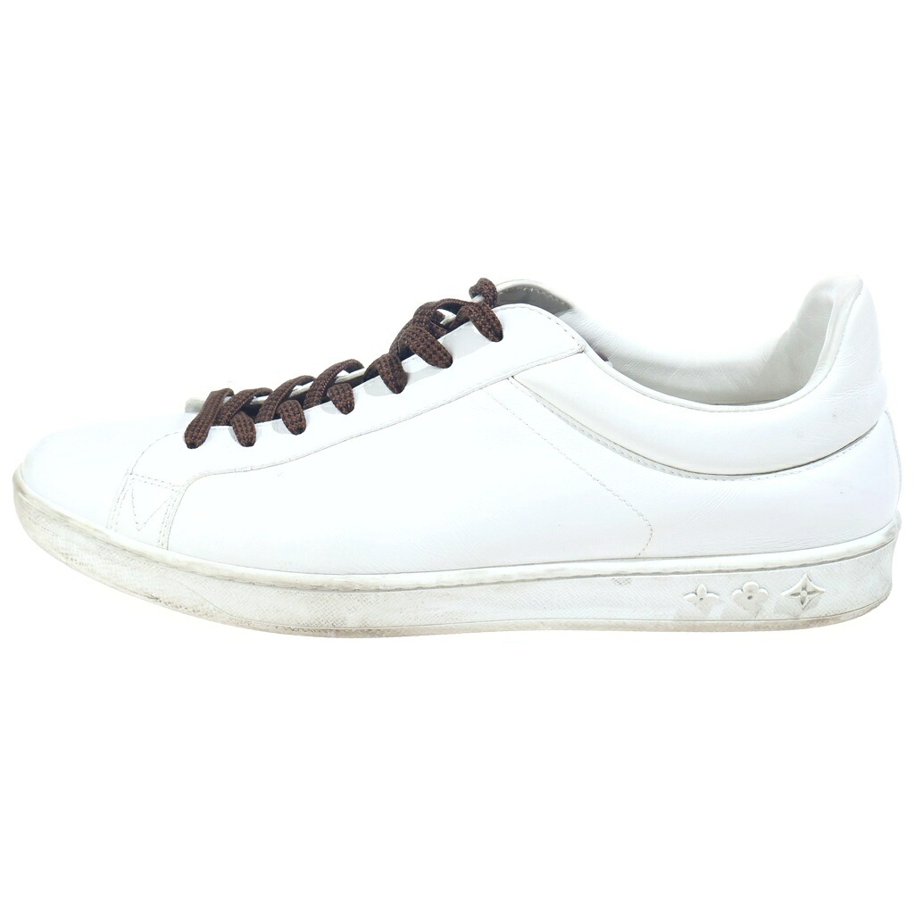 LOUIS VUITTON(ルイヴィトン) 大きさ:7.5 Luxembourg ルクセンブルグ モノグラム ローカットスニーカー 白いこと/赤銅色【中古】【座標軸B】【色合い白いこと】【オンライン制限事項商いもの】