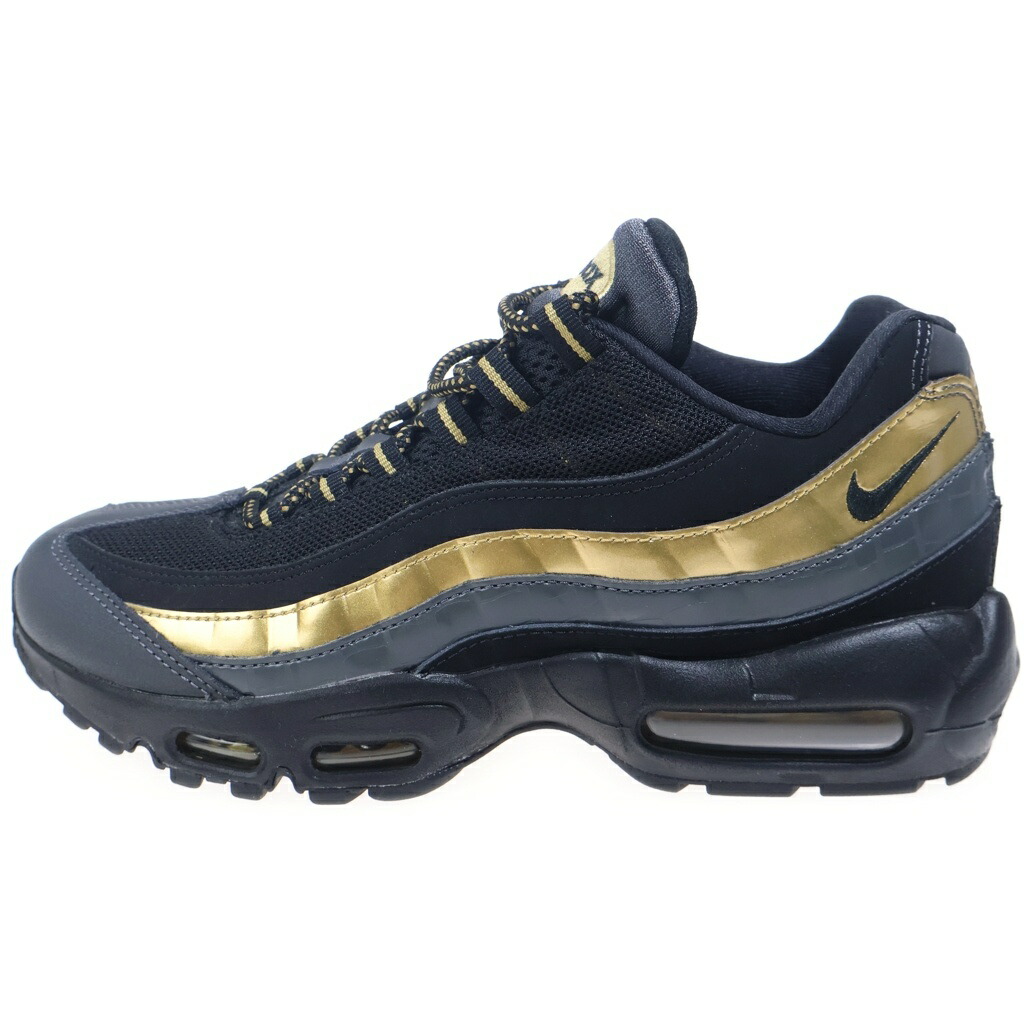 NIKE(ナイキ) 大きさ:26.0糎 AIR MAX 95 Black Metallic Gold 大気圏マックス ローカットスニーカー 黒いこと/ゴールド US8/26.0糎 538416-007【中古】【座標軸B】【色合い黒いこと】【オンライン制限事項商いもの】