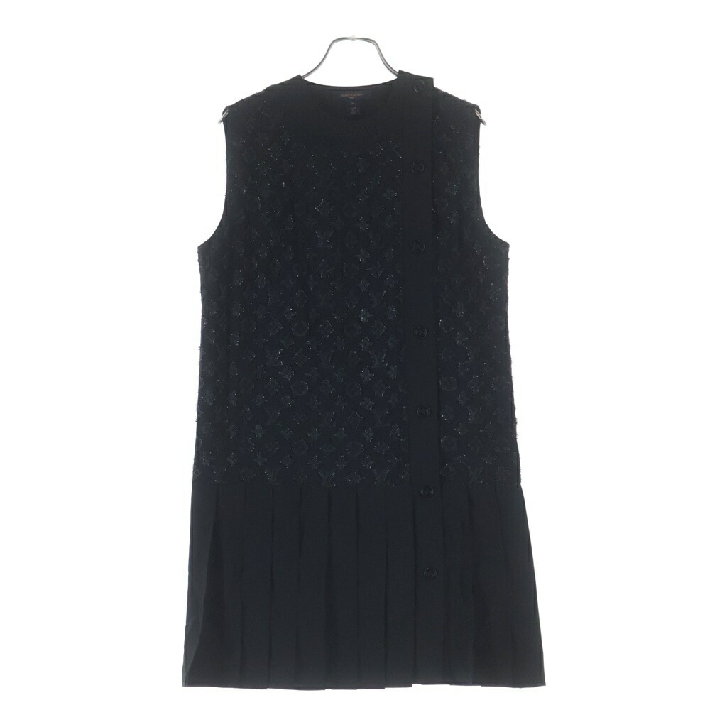 LOUIS VUITTON(ルイヴィトン) 大きさ:36 モノグラム ノースリーブシルクワンピース 黒いこと #36 RW202W XGR FJDR37【中古】【座標軸A】【色合い黒いこと】【オンライン制限事項商いもの】