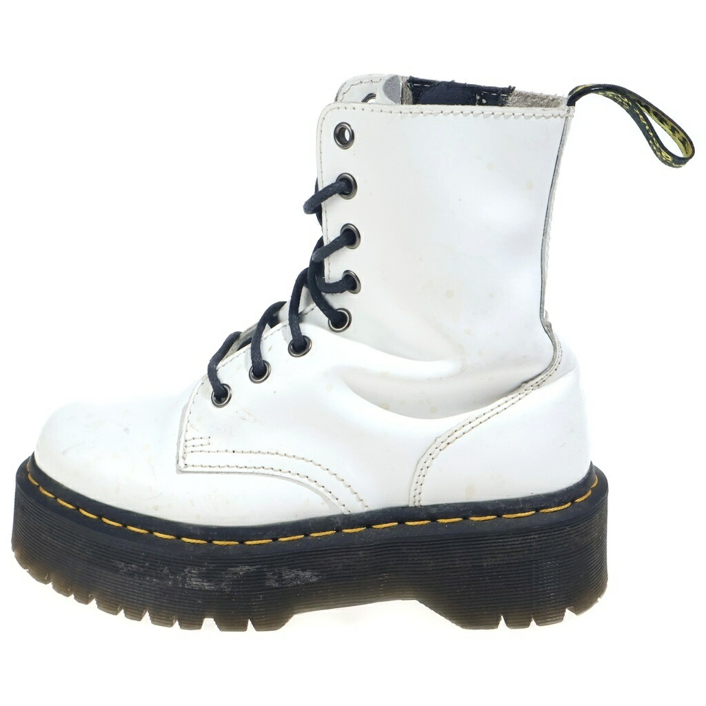 Dr.Martens(御医者さんマーチン) 大きさ:4 8大広間 なめし革 スピード競技引きあげる 遊撃手ブーツ 白いこと レディース【中古】【座標軸B】【色合い白いこと】【オンライン制限事項商いもの】