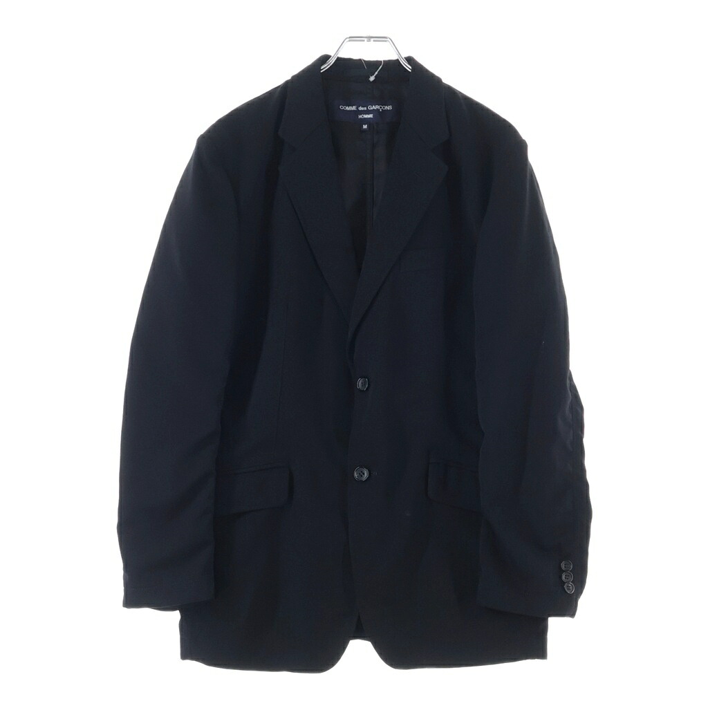 COMME des GARCONS HOMME(コムデギャルソンオム) 大きさ:M 21AW AD2021 羊毛ギャバジン 2Bテーラードジャケット 黒いこと HH-J101【中古】【座標軸A】【色合い黒いこと】【オンライン制限事項商いもの】