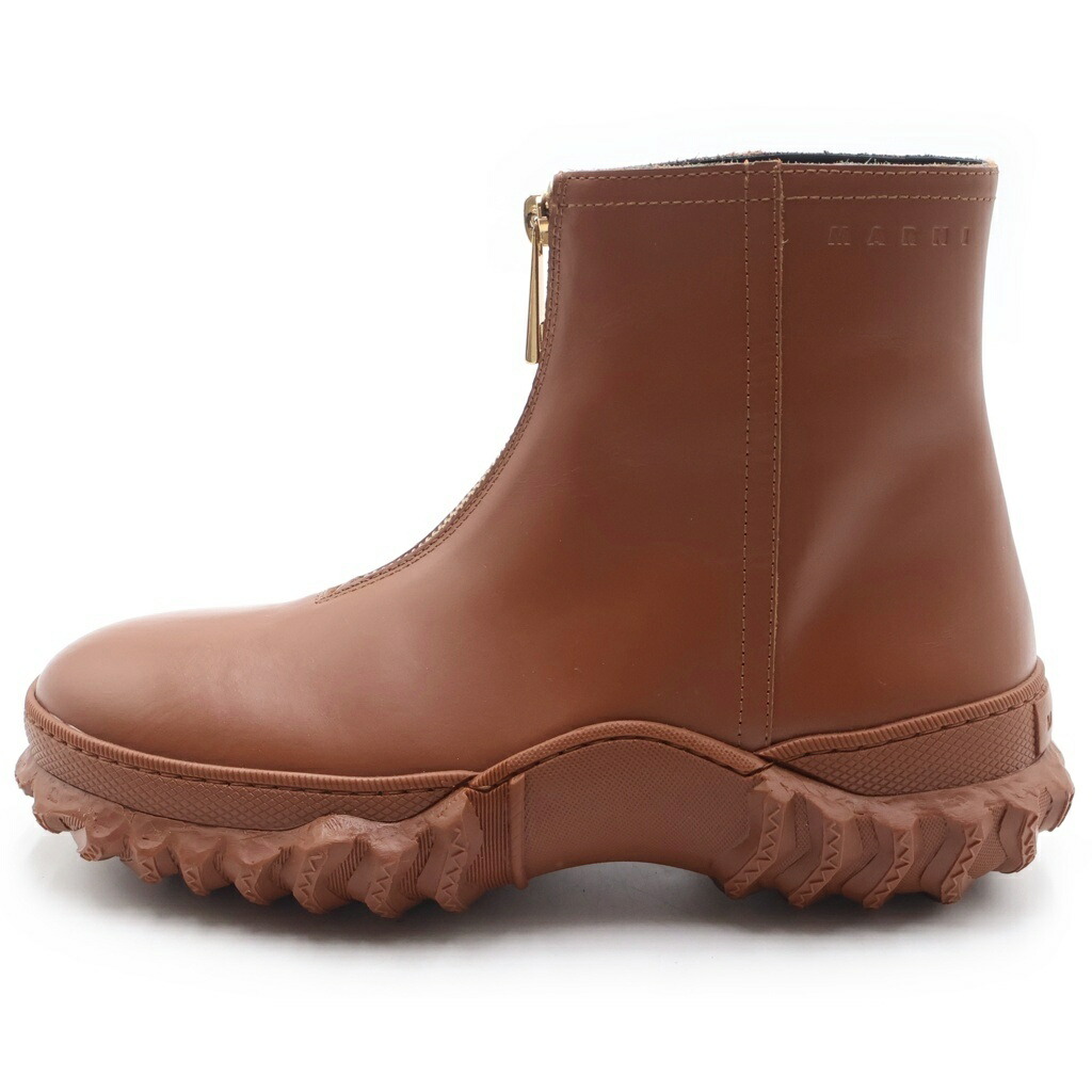 MARNI(マルニ) サイズ:38 ロゴジップ ショートブーツ ブラウン #38【新古品/中古】【程度S】【カラーブラウン】【オンライン限定商品】|ブランド買取・販売 BRING
