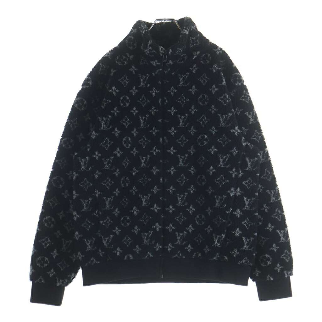 LOUIS VUITTON(ルイヴィトン) 大きさ:L モノグラムフリースジップアップジャケット RM201M TCM HIY04W 黒いこと【中古】【座標軸B】【色合い黒いこと】【オンライン制限事項商いもの】
