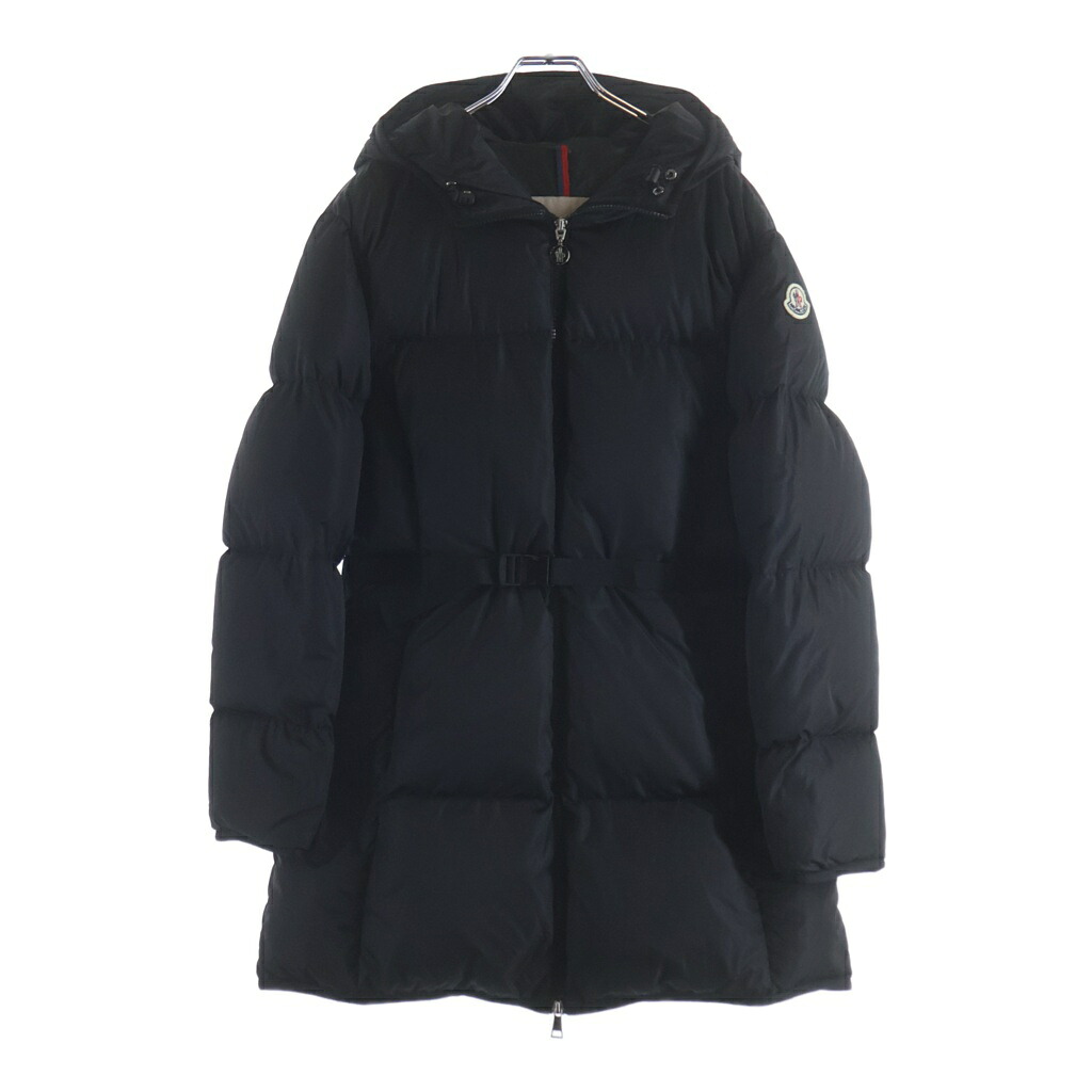 MONCLER(モンク線路) 大きさ:1 SIRLI シルリ 胴締め付 I20931A00195 落ちこむ厚地の外套 黒いこと【中古】【座標軸B】【色合い黒いこと】【オンライン制限事項商いもの】
