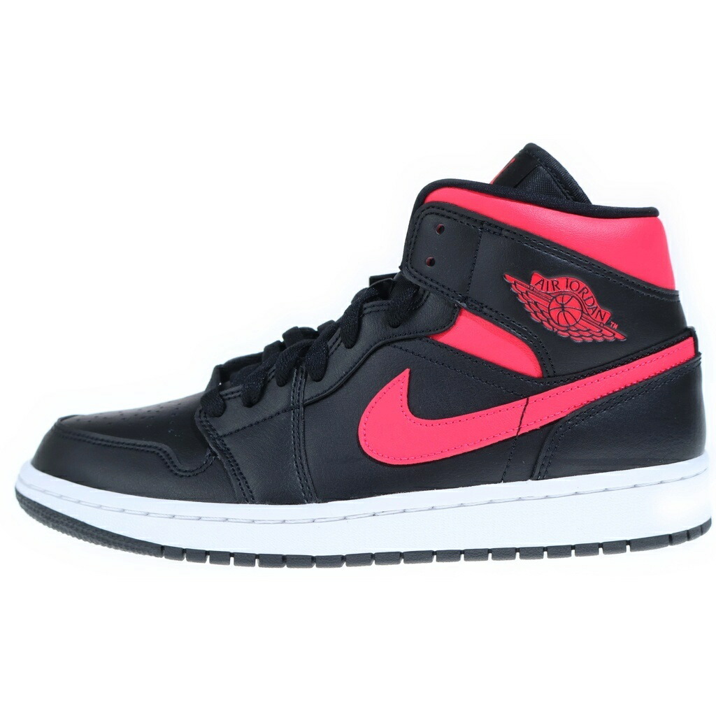 NIKE(ナイキ) 大きさ:27.0糎 WMNS AIR JORDAN 1 MID BQ6472-004 エアジョーダン 1 ミッド ミドルカットスニーカーシューズ 黒いこと/赤いこと US10/27糎【新古品/中古】【座標軸S】【色合い黒いこと】【オンライン制限事項商いもの】