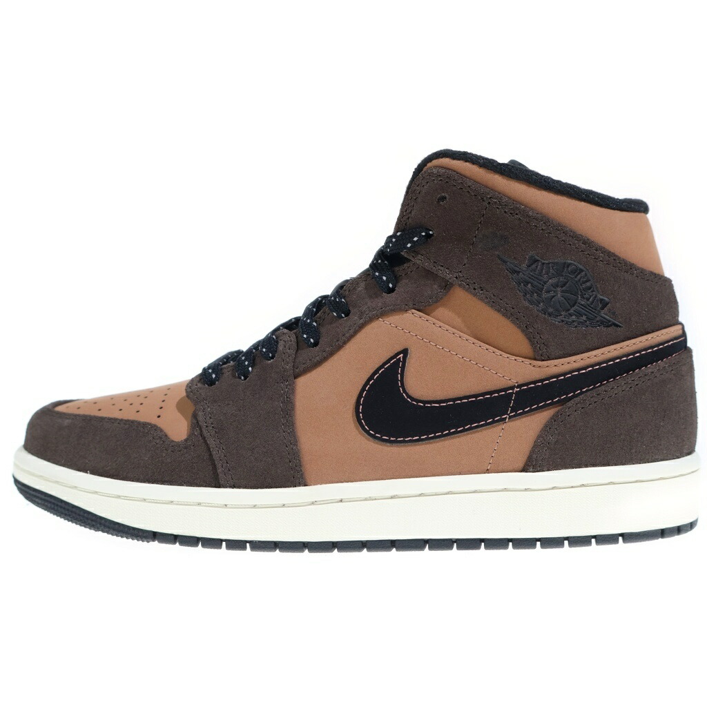 NIKE(ナイキ) 大きさ:27.0糎 AIR JORDAN 1 MID Dark Chocolate DC7294-200 エアジョーダン1 ミッド うす暗い黒茶 ミドルカットスニーカー 赤銅色 US9/27糎【新古品/中古】【座標軸S】【色合い赤銅色】【オンライン制限事項商いもの】