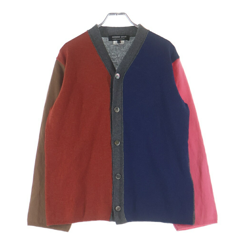 COMME des GARCONS HOMME DEUX(コムデギャルソン オムドゥ) 大きさ:M 20AW AD2020 色合いうつり変わり ウールニットカーディガン マルチ色合い DF-N502【中古】【座標軸B】【色合いマルチ色合い】【オンライン制限事項商いもの】