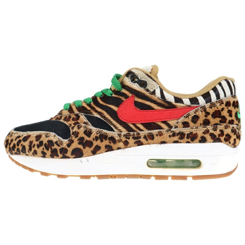 NIKE(ナイキ) 大きさ:27.0糎 ×atmos × AIR MAX 1 DLX ANIMAL PACK/SAFARI AQ0928-700 アトモス 大気圏マックス1 アニマルパック/サファリ ローカットスニーカー 赤銅色 US9/27糎【中古】【座標軸B】【色合い赤銅色】【オンライン制限事項商いもの】