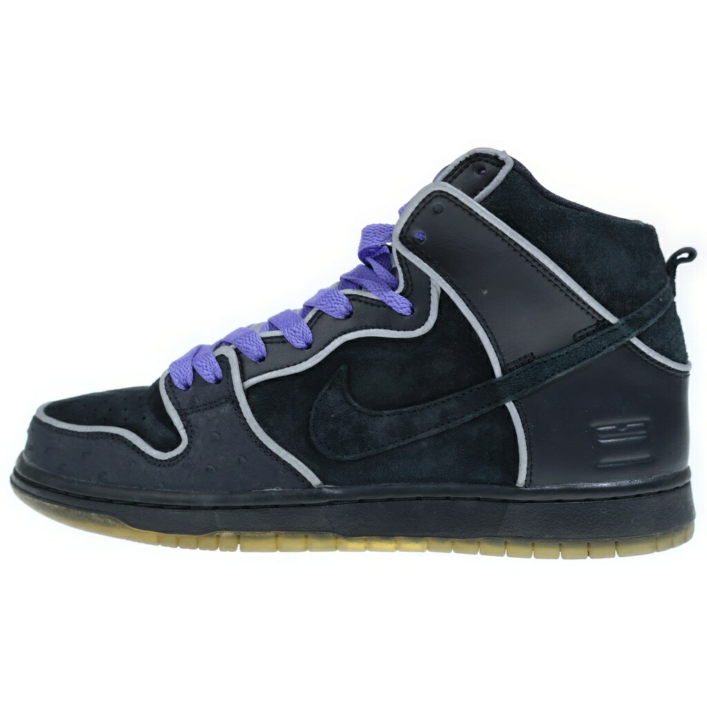 NIKE SB(ナイキエスビー) 大きさ:26.5糎 DUNK HIGH BLACK PURPLE BOX 833456-002 ダンク ブラックパープルボックス ハイカットスニーカー 黒いこと US8.5/26.5糎【中古】【座標軸B】【色合い黒いこと】【オンライン制限事項商いもの】