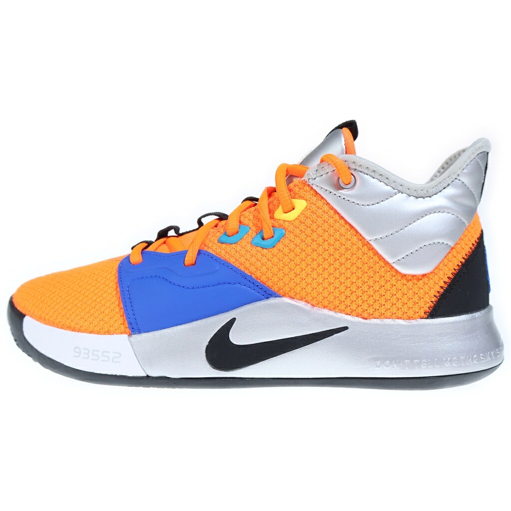 NIKE(ナイキ) 大きさ:26.5糎 PG 3 NASA CI2667-800 極点ジョージ 3 ナサ ハイカットスニーカー オレンジ色 US8.5/26.5糎【新古品/中古】【座標軸S】【色合いオレンジ色】【オンライン制限事項商いもの】
