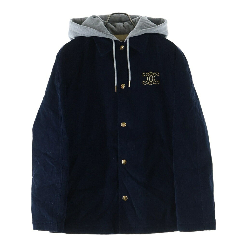 CELINE(セリーヌ) 大きさ:S トリオンフ カーコートジャケット RV0O6694V.GAM3 米国海軍【中古】【座標軸B】【カラーネイビー】【オンライン制限事項商いもの】