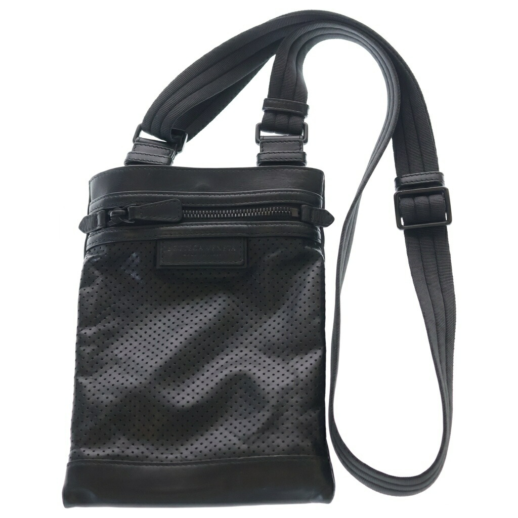 BOTTEGA VENETA(ボッテガヴェネタ) パンチングレザー ショルダーバッグ ブラック【中古】【程度B】【カラーブラック】【オンライン限定商品】|ブランド買取・販売 BRING