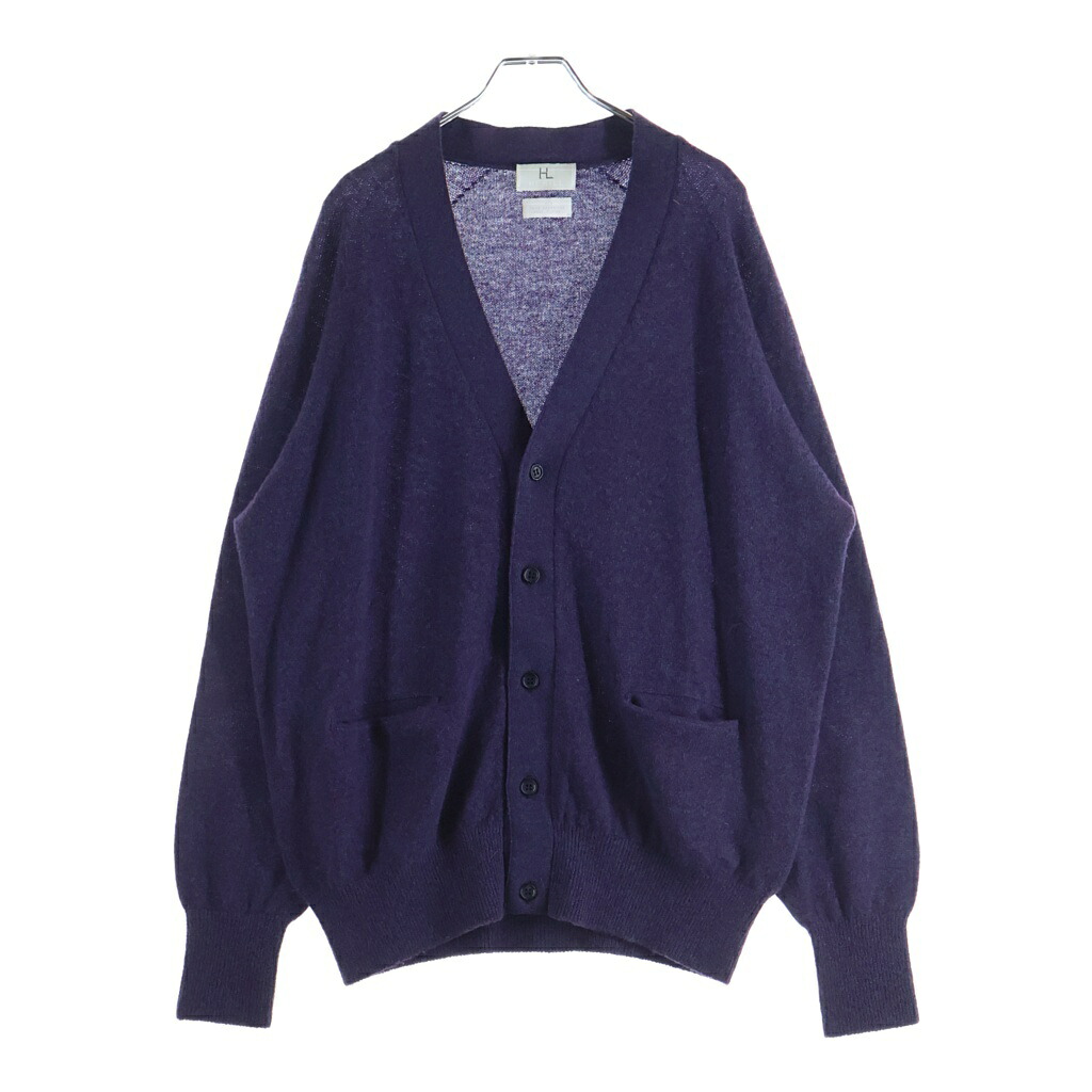 NO BRAND(否ブランド名) 大きさ:3 HERILL (ヘリル) WOOLGARMENT CARDIGAN ウールガーメント カシミール 編み物ジレー パープル 23-080-HL-8010-3【中古】【座標軸B】【カラーパープル】【オンライン制限事項商いもの】