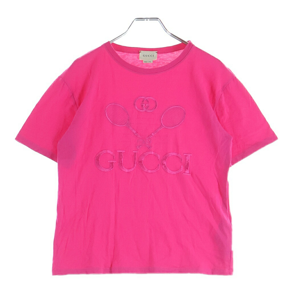 GUCCI(グッチ) 大きさ:10 半袖プルオーバー サクラ色 10 586167 XJBK2【中古】【座標軸B】【色合いサクラ色】【オンライン制限事項商いもの】