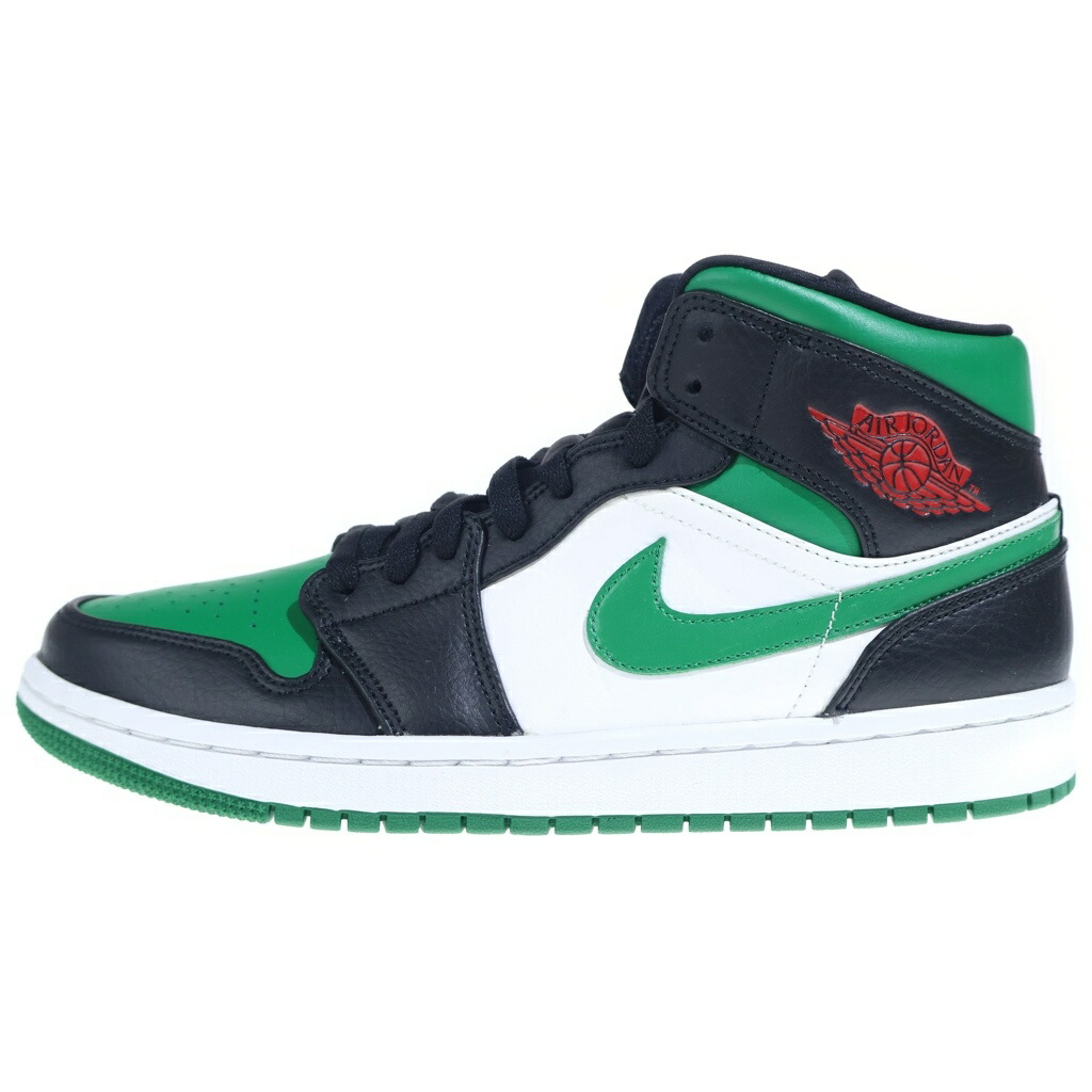 NIKE(ナイキ) 大きさ:27.0糎 AIR JORDAN 1 MID PINE GREEN 554724-067 エアジョーダン 1 ミッド パイン緑であること ミッドカットスニーカー 緑であること/黒いこと US9/27糎【新古品/中古】【座標軸S】【色合い黒いこと】【オンライン制限事項商いもの】