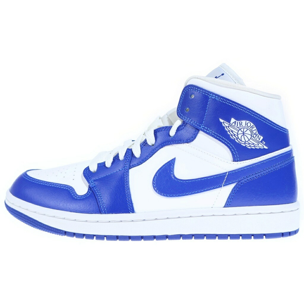 NIKE(ナイキ) 大きさ:27.0糎 WMNS AIR JORDAN 1 MID Kentucky Blue BQ6472-104 エアジョーダン 1 ミッド ブルーグラスの州 ミドルカットスニーカーシューズ 青色/白いこと US10/27糎【新古品/中古】【座標軸S】【色合い青色】【オンライン制限事項商いもの】