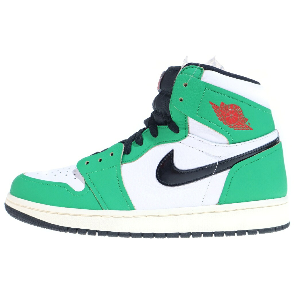 NIKE(ナイキ) 大きさ:27.0糎 WMNS AIR JORDAN HIGH Lucky Green DB4612-300 ウィメンズ エアジョーダン 1 仕合わせ緑であること 白いこと ハイカットスニーカー US10/27糎【新古品/中古】【座標軸S】【色合い緑であること】【オンライン制限事項商いもの】