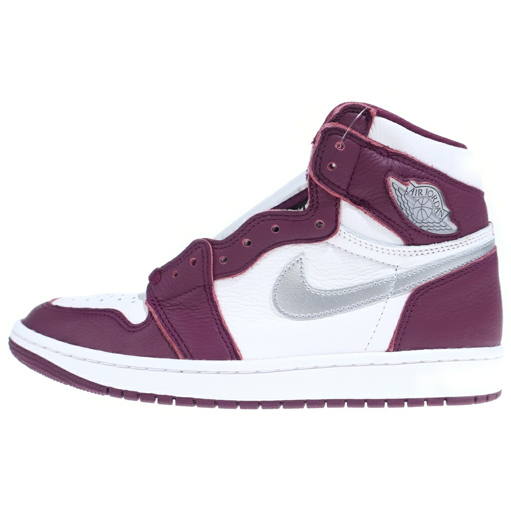 NIKE(ナイキ) 大きさ:27.0糎 AIR JORDAN 1 HIGH OG Bordeaux 555088-611 エアジョーダン1 御機嫌 ボルドーワイン ハイカットスニーカーシューズ ボルドーワイン/白いこと US9/27糎【新古品/中古】【座標軸S】【色合い赤いこと】【オンライン制限事項商いもの】