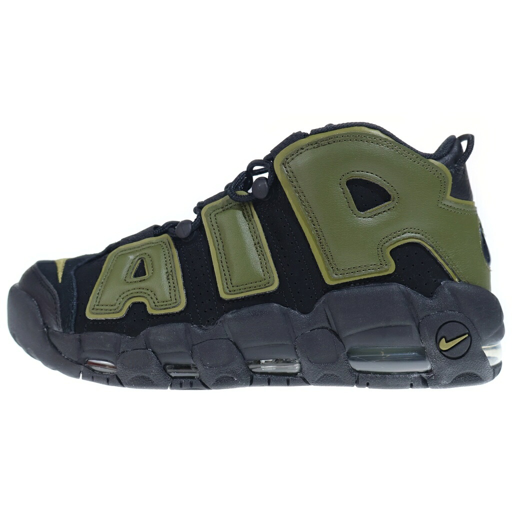 NIKE(ナイキ) 大きさ:27.0糎 AIR MORE UPTEMPO 96 ROUGH GREEN DH8011-001 エアモアアップテンポ 気が大きい緑であること ハイカットスニーカーシューズ カーキ/黒いこと US9/27糎【新古品/中古】【座標軸S】【色合い緑であること】【オンライン制限事項商いもの】