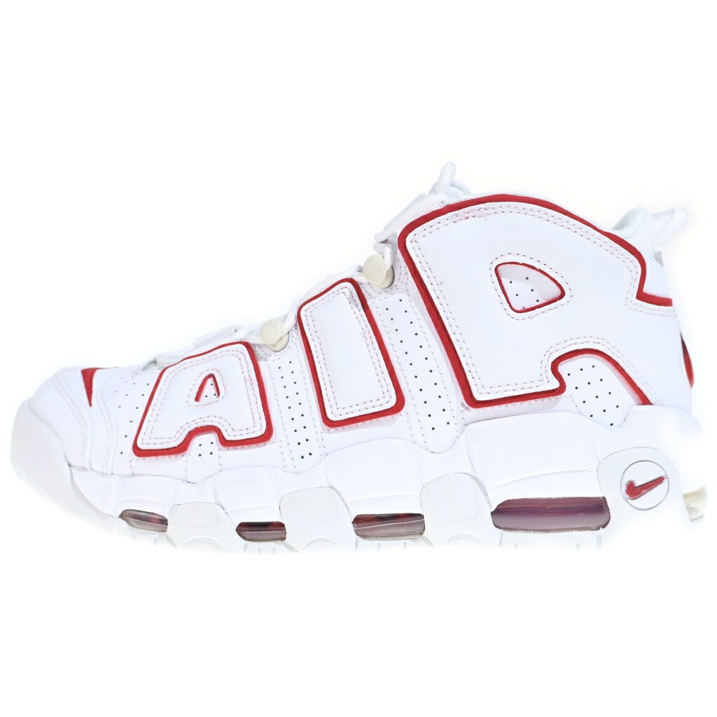 NIKE(ナイキ) 大きさ:27.0糎 AIR MORE UPTEMPO 96 WHITE VARSITY RED 921948-102 エアモアアップテンポ ハイカットスニーカー 白いこと US9/27糎【新古品/中古】【座標軸S】【色合い白いこと】【オンライン制限事項商いもの】
