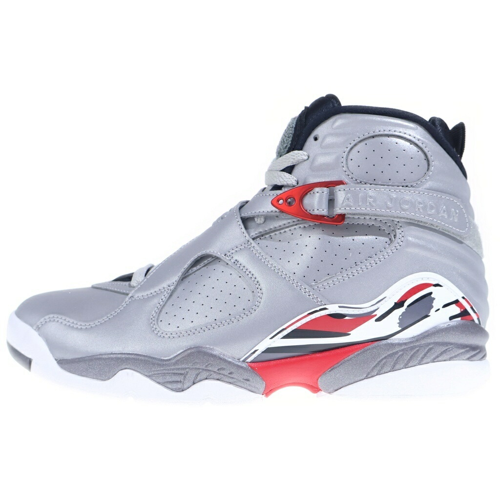 NIKE(ナイキ) 大きさ:26.5糎 AIR JORDAN 8 RETRO REFLECT SILVER CI4073-001 エアジョーダン8 リフレクトシルバー ハイカットスニーカー しろがね色 US8.5/26.5糎【新古品/中古】【座標軸S】【色合いしろがね色】【オンライン制限事項商いもの】
