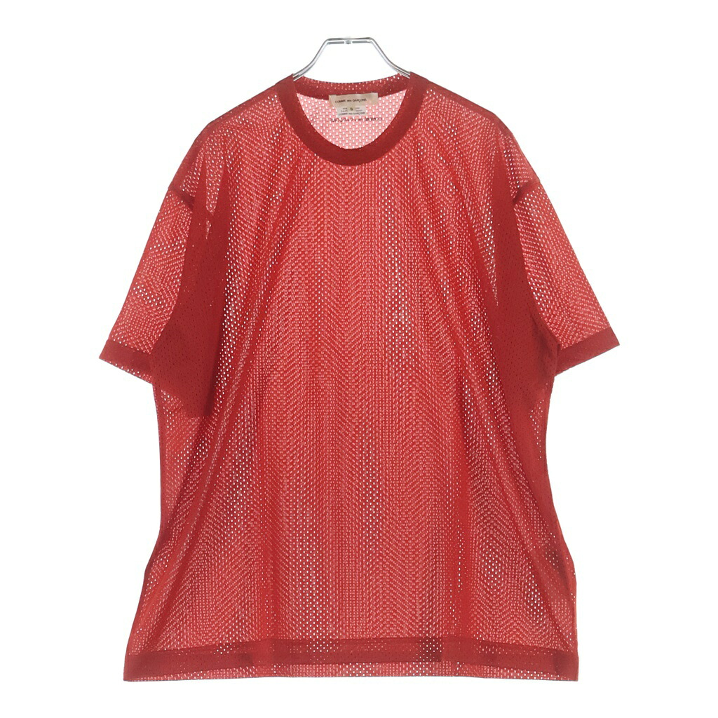 COMME des GARCONS(コムデギャルソン) サイズ:S 25SS AD2024 メッシュTシャツ 半袖クルーネックカットソー レッド GO-T014【新古品/中古】【程度S】【カラーレッド】【取扱店舗BRING WASTE_NOT】｜ブランド買取・販売　BRING