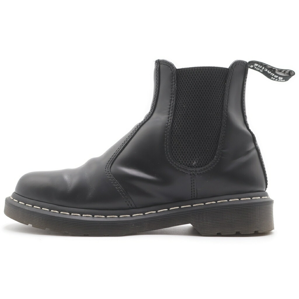 Dr.Martens(御医者さんマーチン) 大きさ:8 2976 片方ゴア チェルシー 遊撃手ブーツ 黒いこと【中古】【座標軸B】【色合い黒いこと】【オンライン制限事項商いもの】