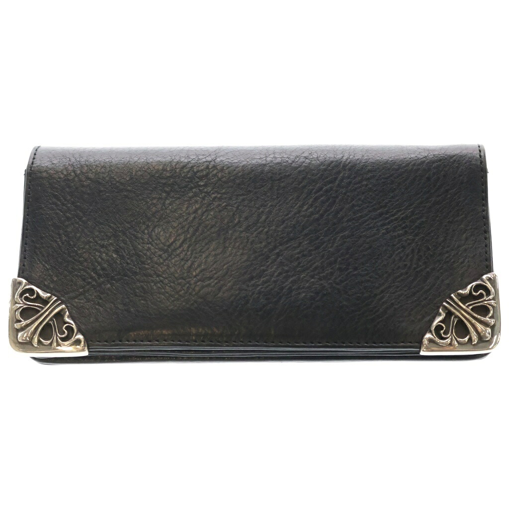 CHROME HEARTS(クロムハーツ) LNG SNGL FLD TIPS シングルフォールド レザーウォレット 札入れ 黒いこと【中古】【座標軸B】【色合い黒いこと】【取りまわしバス発着場BRING福岡天神店】